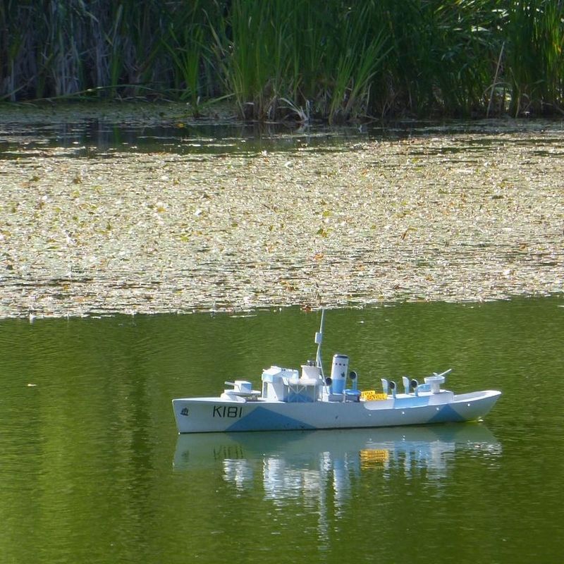 HMCS Sackville K-181 Model in Griffin's Pond image. Click for full size.