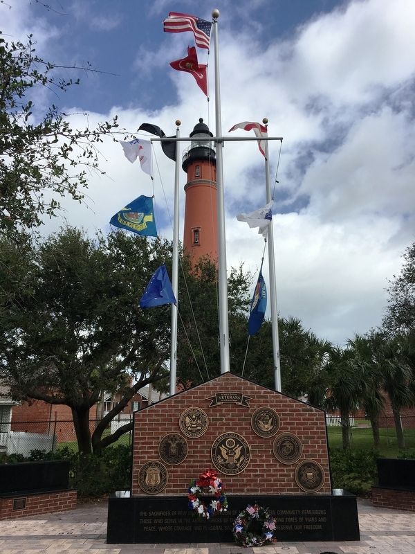 Ponce Inlet Veterans Memorial Marker image. Click for full size.