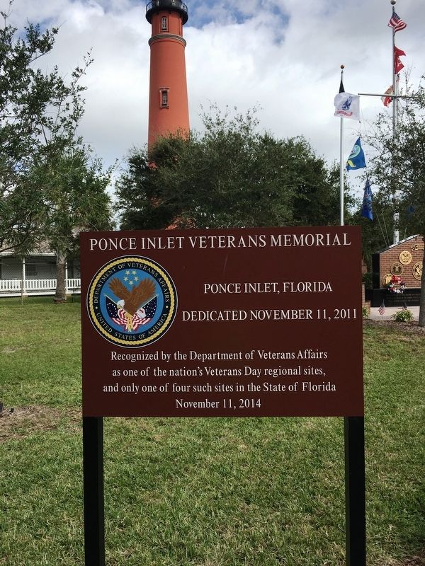 Ponce Inlet Veterans Memorial image. Click for full size.