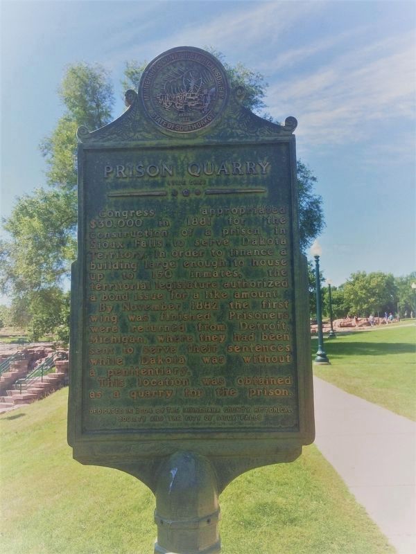 Prison Quarry Marker (side one). Click for full size. Prison Quarry Marker (side one) image. Click for full size.