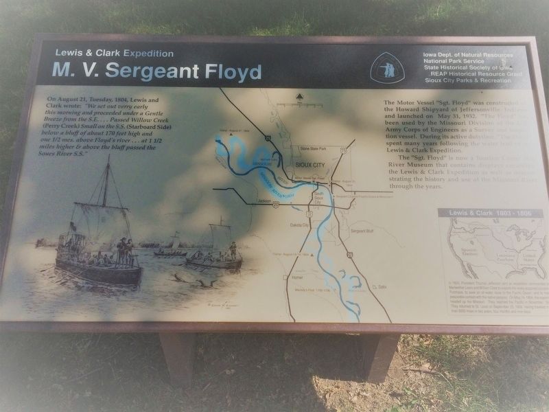 M.V. Sergeant Floyd Marker. Click for full size. M.V. Sergeant Floyd Marker image. Click for full size.