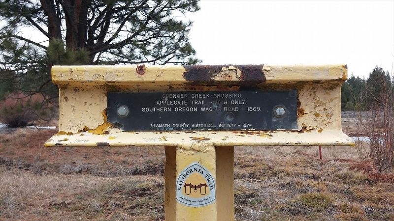 Spencer Creek Crossing / Camp Day Marker. Click for full size. Spencer Creek Crossing / Camp Day Marker image. Click for full size.