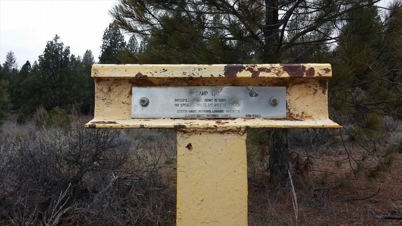 Spencer Creek Crossing / Camp Day Marker. Click for full size. Spencer Creek Crossing / Camp Day Marker image. Click for full size.