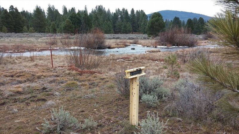 Spencer Creek Crossing / Camp Day Marker. Click for full size. Spencer Creek Crossing / Camp Day Marker image. Click for full size.