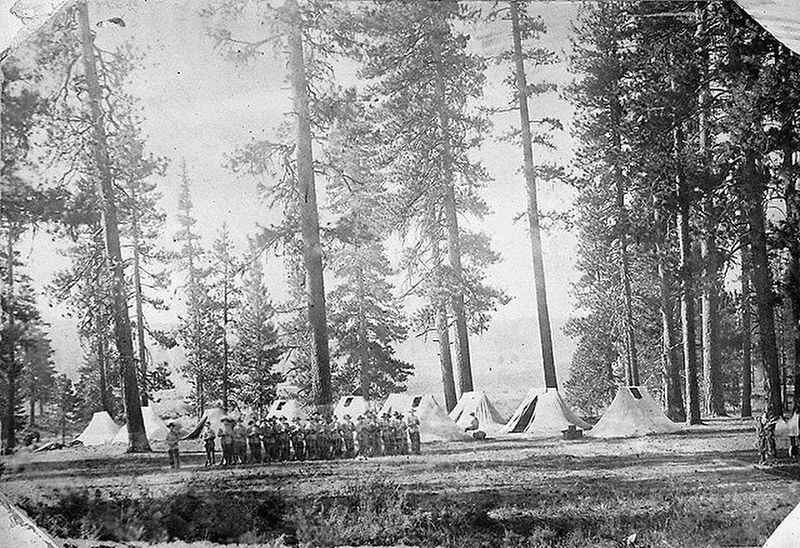 Spencer Creek Crossing / Camp Day Marker. Click for full size. Spencer Creek Crossing / Camp Day Marker image. Click for full size.