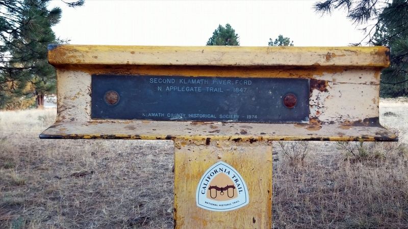 Second Klamath River Ford Marker. Click for full size. Second Klamath River Ford Marker image. Click for full size.