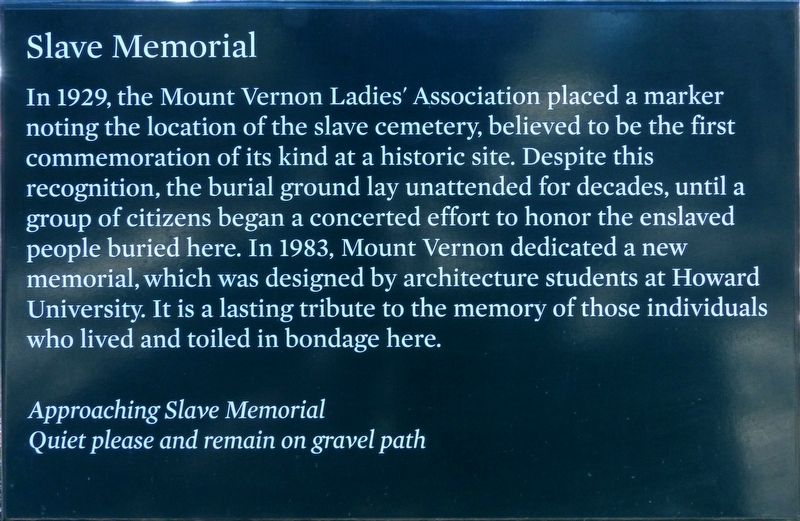 Slave Memorial Marker image. Click for full size.