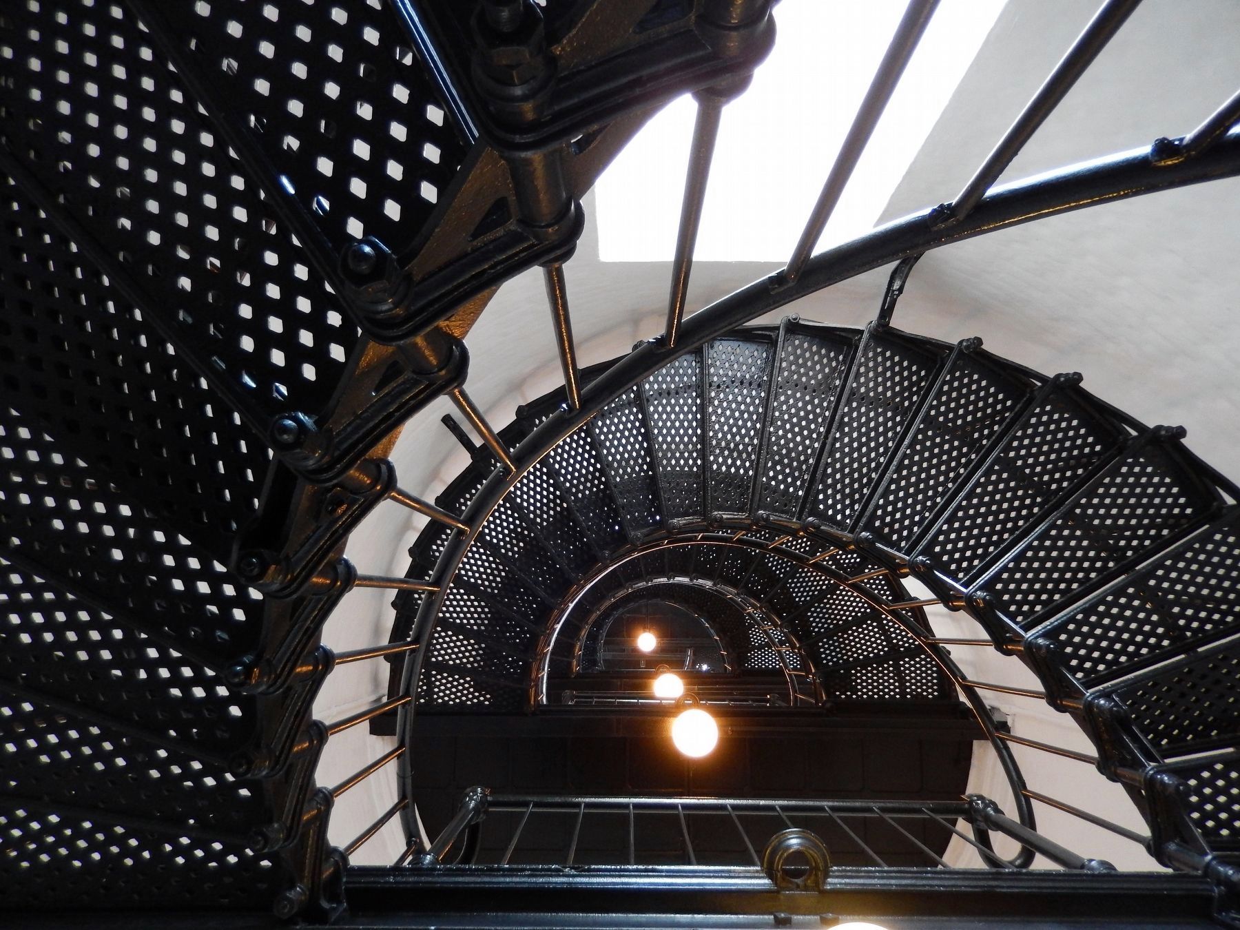 Yaquina Head Lighthouse Staircase. Click for full size. Yaquina Head Lighthouse Staircase image. Click for full size.