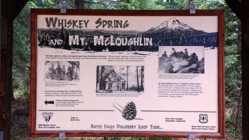 Whiskey Spring and Mt. McLoughlin Marker image. Click for full size.