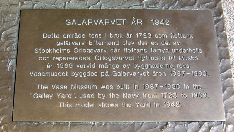 Galärvet 1942 / Galley Yard 1942 Marker image. Click for full size.