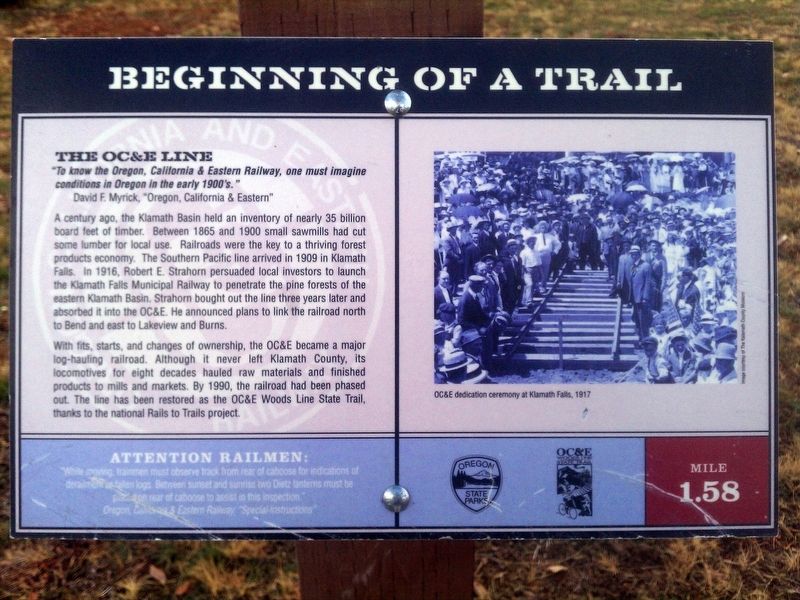 Beginning of a Trail Marker image. Click for full size.