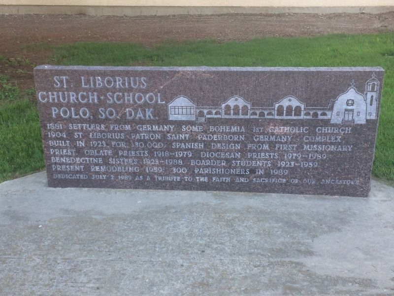 St. Liborius Church - School Polo, So. Dak Marker image. Click for full size.