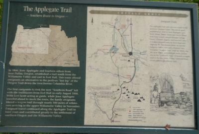 The Applegate Trail - Southern Route to Oregon Marker image. Click for full size.