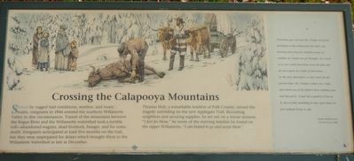 Crossing the Calapooya Mountains Marker image. Click for full size.