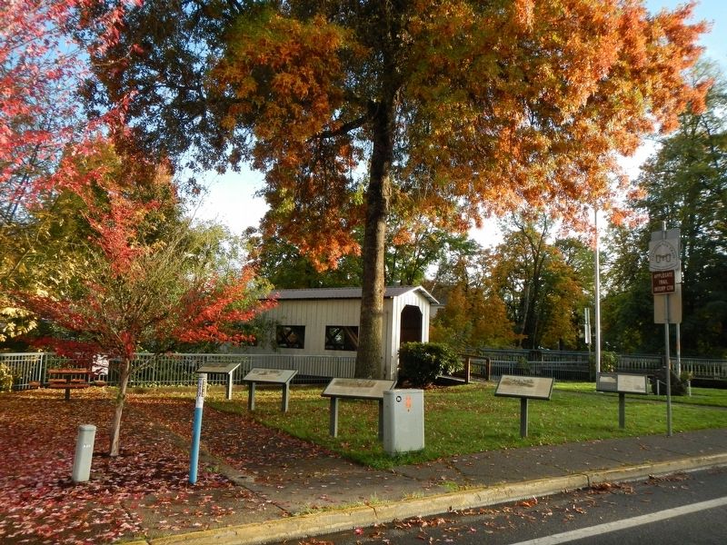 The Changing Trail to Oregon Marker. Click for full size. The Changing Trail to Oregon Marker image. Click for full size.