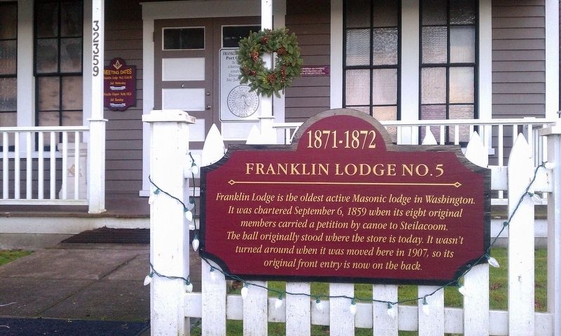 Franklin Lodge No. 5 Marker image. Click for full size.