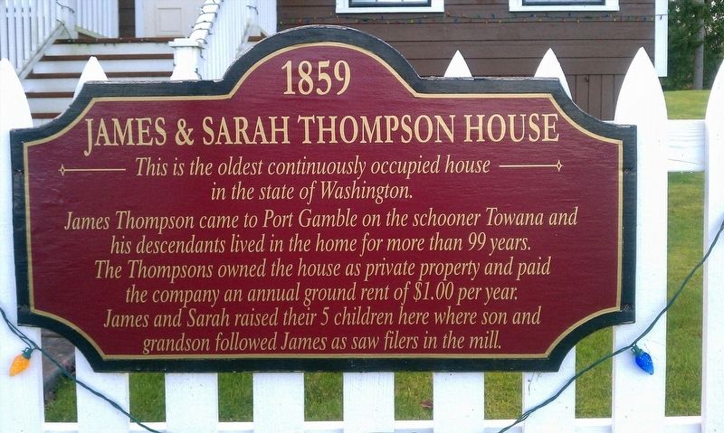 James & Sarah Thompson House Marker image. Click for full size.