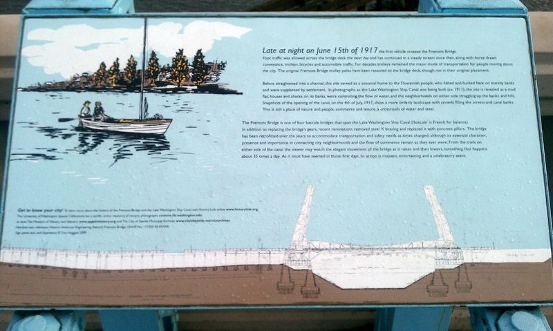 Fremont Bridge Marker. Click for full size. Fremont Bridge Marker image. Click for full size.