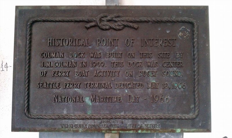 Colman Dock Marker. Click for full size. Colman Dock Marker image. Click for full size.