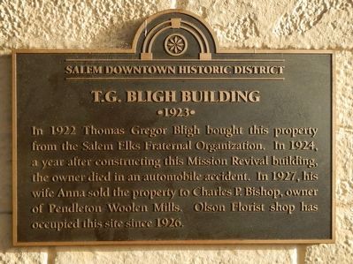 T.G. Bligh Building Marker image. Click for full size.