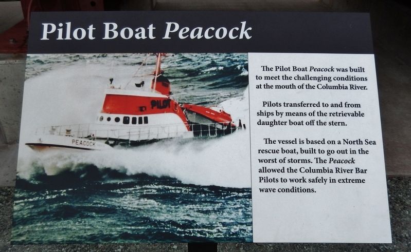 Pilot Boat Peacock Marker. Click for full size. Pilot Boat Peacock Marker image. Click for full size.