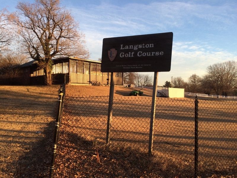 Langston Golf Course Sign image. Click for full size.