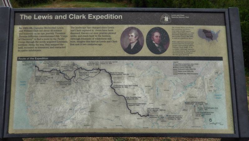 Lewis and Clark Expedition Marker. Click for full size. Lewis and Clark Expedition Marker image. Click for full size.