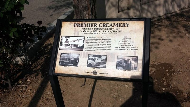 Premier Creamery Marker <i>(click on photo to enlarge)</i> image. Click for full size.