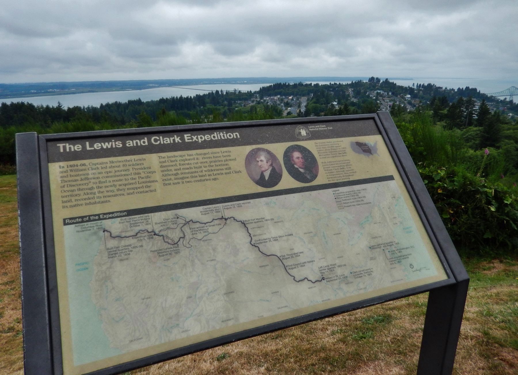 The Lewis and Clark Expedition Marker. Click for full size. The Lewis and Clark Expedition Marker image. Click for full size.