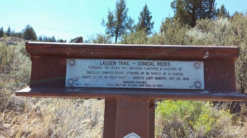 Lassen Trail - Conical Rocks Marker image. Click for full size.