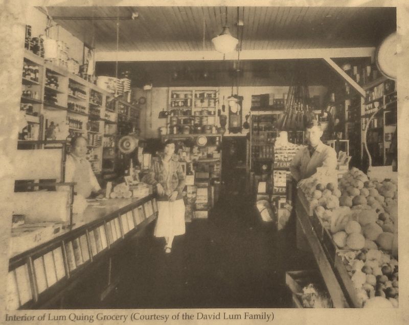 Marker detail: Lum Quing Grocery Interior image. Click for full size.
