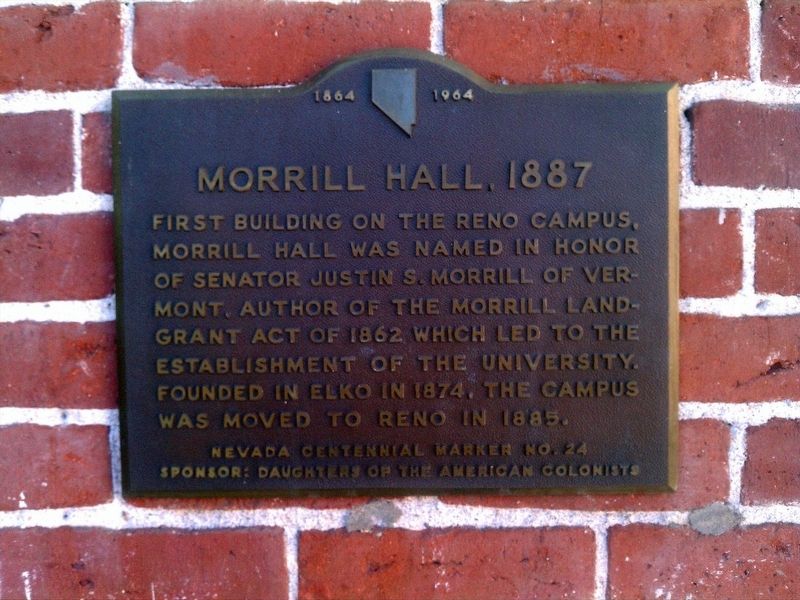 Morrill Hall, 1887 Marker image. Click for full size.