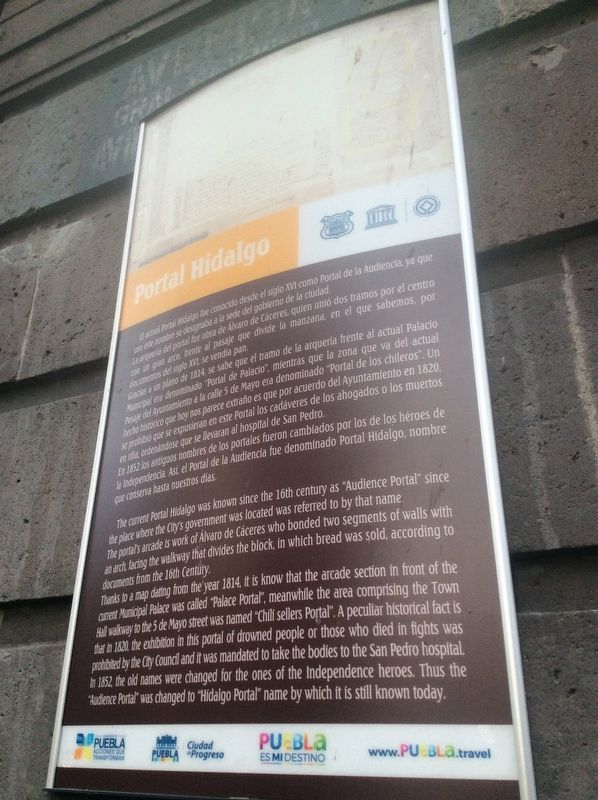 Portal Hidalgo Marker. Click for full size. Portal Hidalgo Marker image. Click for full size.