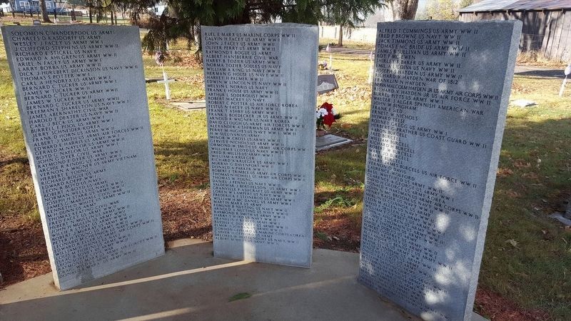 Etna Cemetery Veterans Memorial Marker - Various Wars, Names Not Transcribed image. Click for full size.