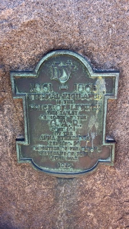 G.A.R. Civil War Monument Marker. Click for full size. G.A.R. Civil War Monument Marker image. Click for full size.