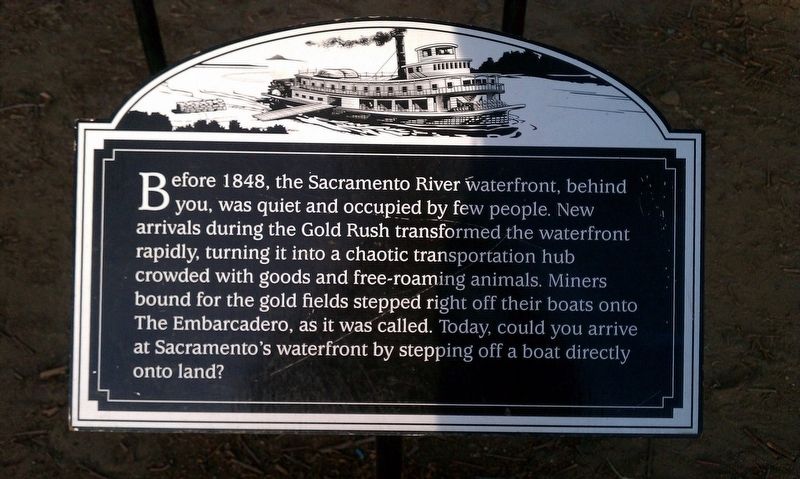 Sacramento River Waterfront Marker. Click for full size. Sacramento River Waterfront Marker image. Click for full size.