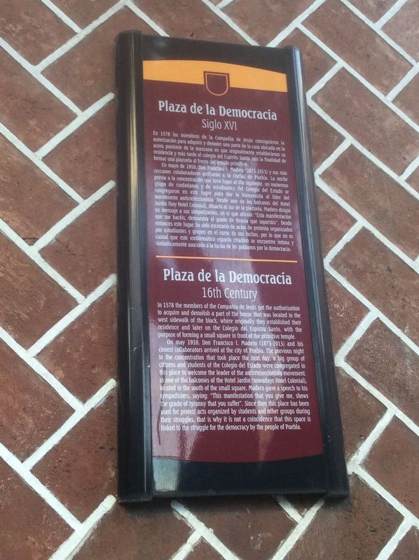 Plaza de la Democracia Marker image. Click for full size.
