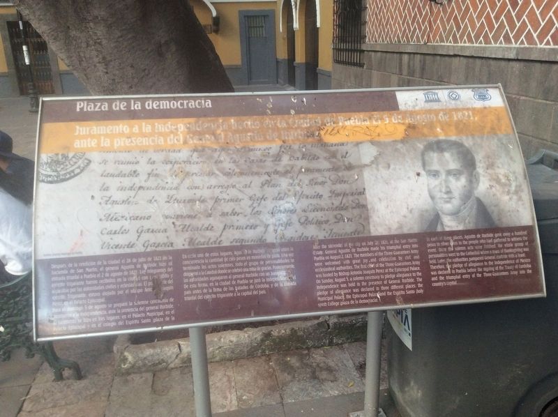 The Oath to Independence in the City of Puebla... Marker image. Click for full size.