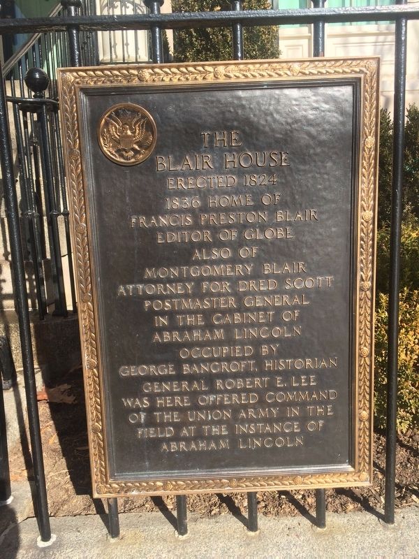 The Blair House Marker image. Click for full size.