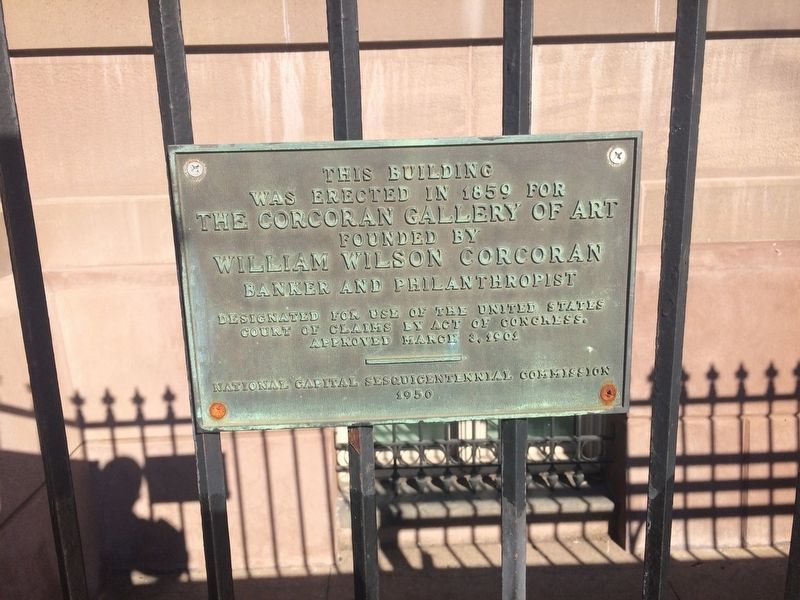 The Corcoran Gallery of Art Marker image. Click for full size.