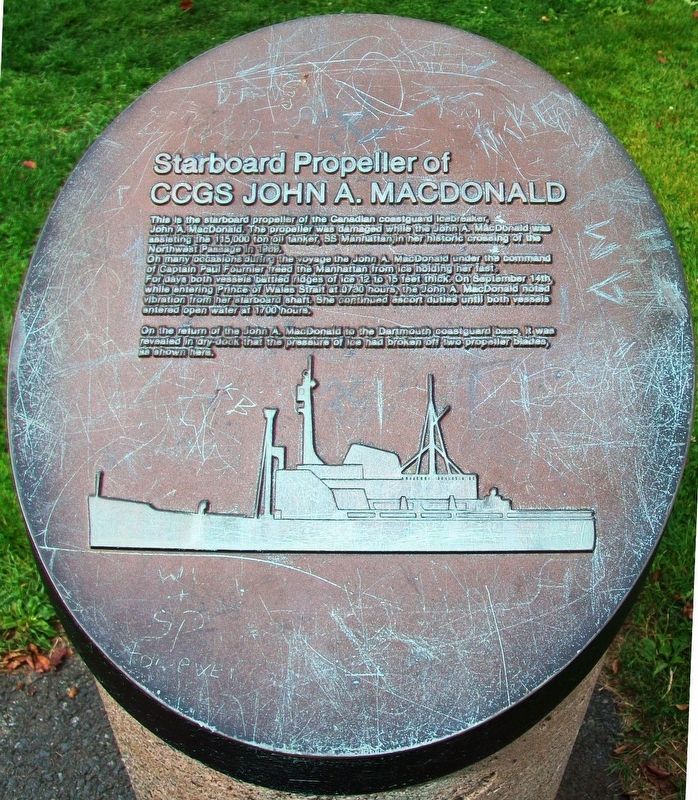 Starboard Propeller of CCGS John A. Macdonald Marker image. Click for full size.
