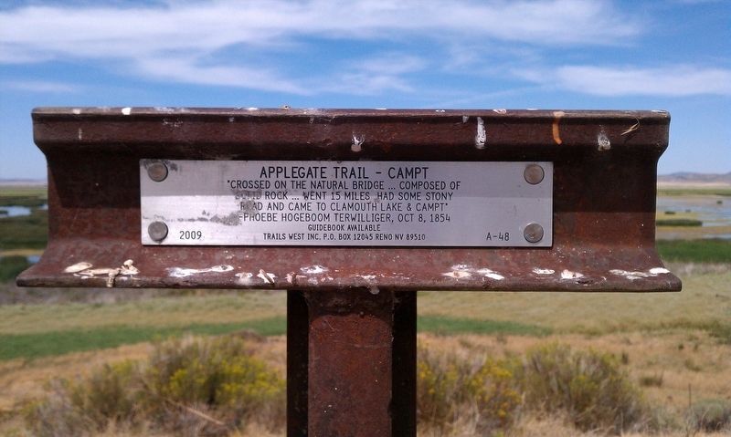 Applegate Trail - Campt Marker image. Click for full size.