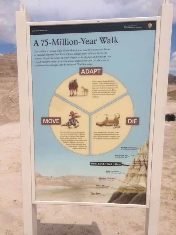 A 75-Million-Year Walk Marker image. Click for full size.