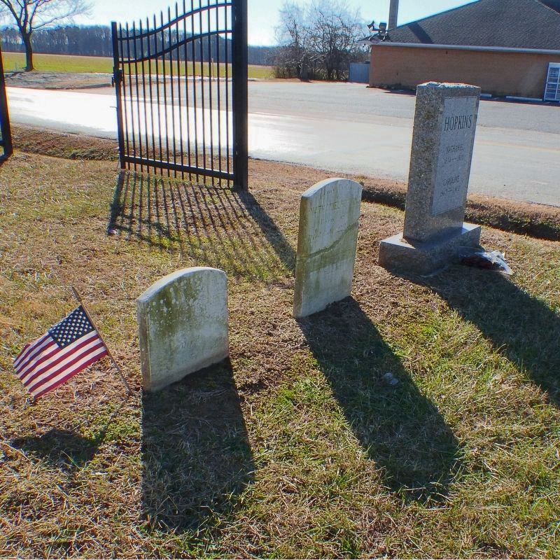 Three Headstones in the Old Paradise Cemetery in Trappe. image. Click for full size.
