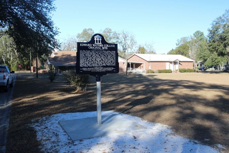 Edward Waters College Original Site Marker and surrounding area image. Click for full size.