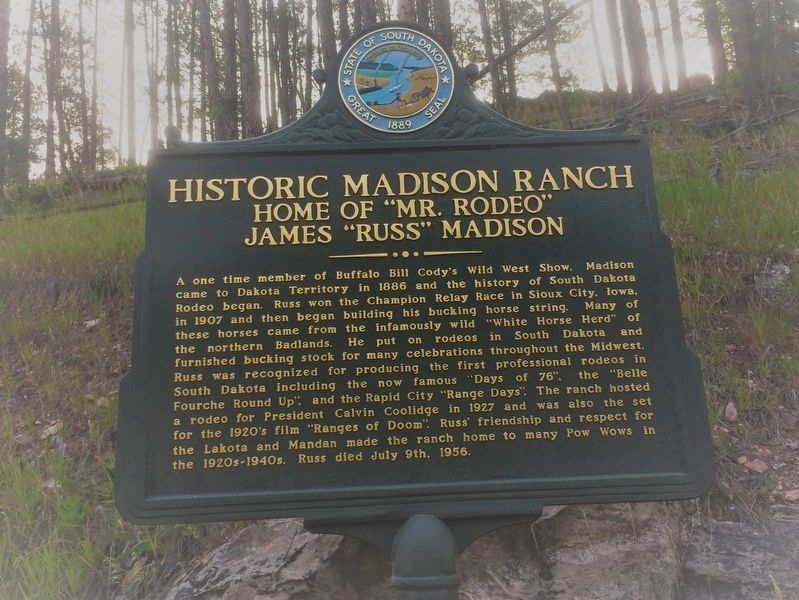 Historic Madison Ranch Marker image. Click for full size.