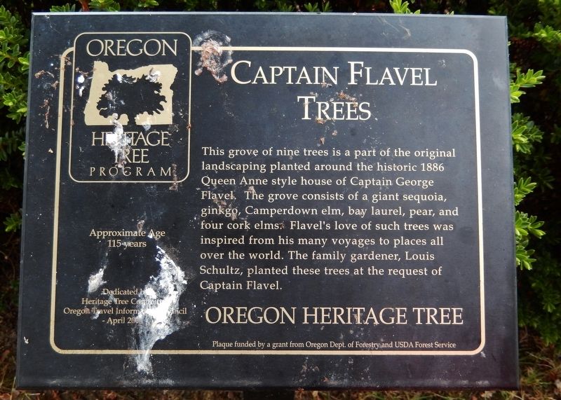 Captain Flavel Trees Marker image. Click for full size.