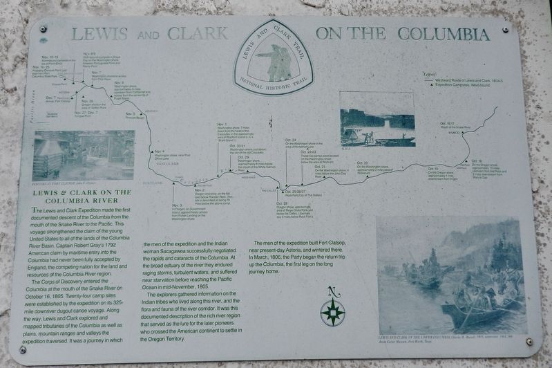 Lewis and Clark on the Columbia Marker image. Click for full size.