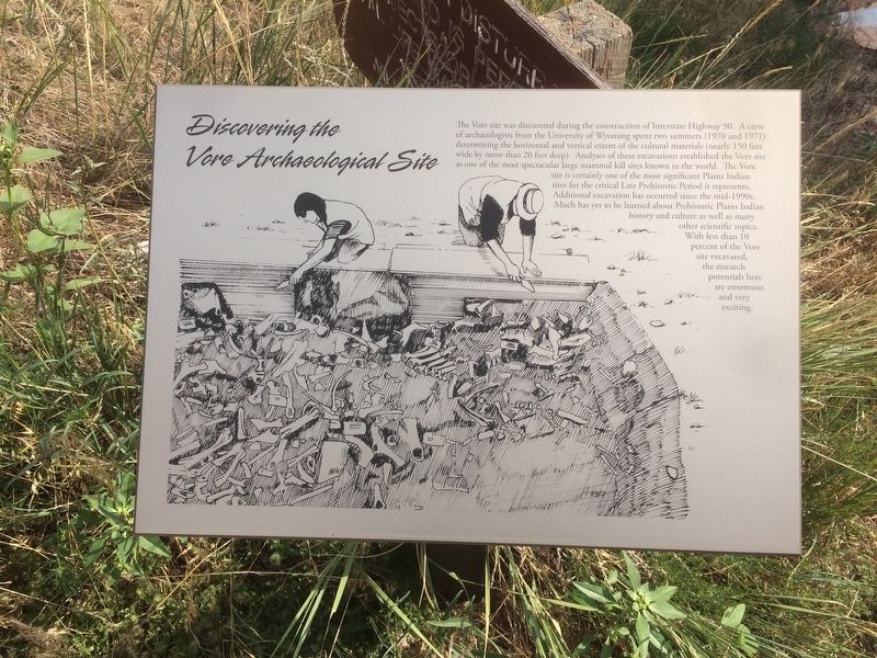 Discovering the Vore Archaeological Site Marker image. Click for full size.
