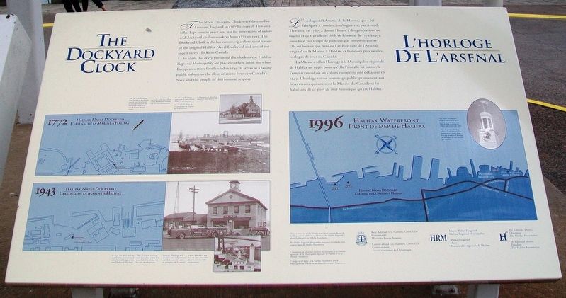 The Dockyard Clock / L'horloge de L'arsenal Marker image. Click for full size.